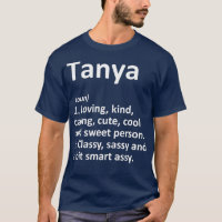 Definição TANYA Nome Personalizado Dom Engraçado