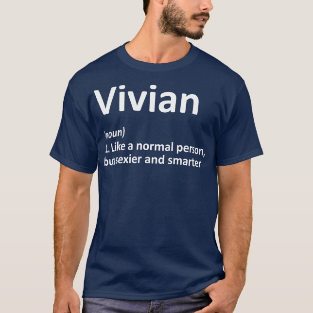 Camiseta Definição VIVIAN Nome Personalizado Dom Funny (Frente)