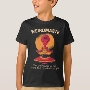 Camiseta Definição Weirdmaste Monge Alien Ufo Yoga Meditaçã