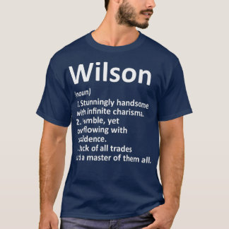 Camiseta Definição WILSON Nome Personalizado Dotação Funny