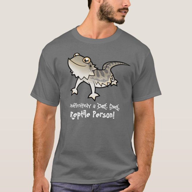 Camiseta Definida uma pessoa do réptil (dragão farpado) (Frente)
