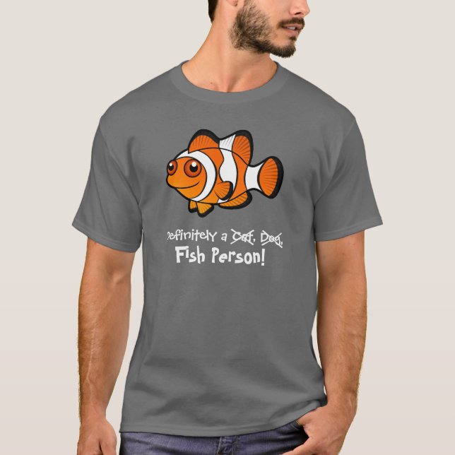 Camiseta Definida uma pessoa dos peixes (clownfish) (Frente)