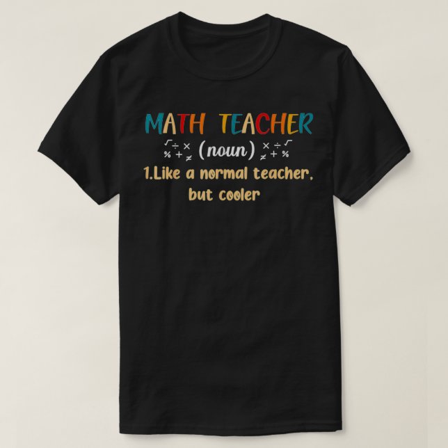 Camiseta Definido pelo Professor de Matemática 2 (Frente do Design)