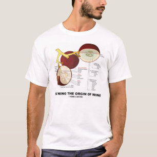 Camiseta Definindo a origem do vinho (baga da uva para