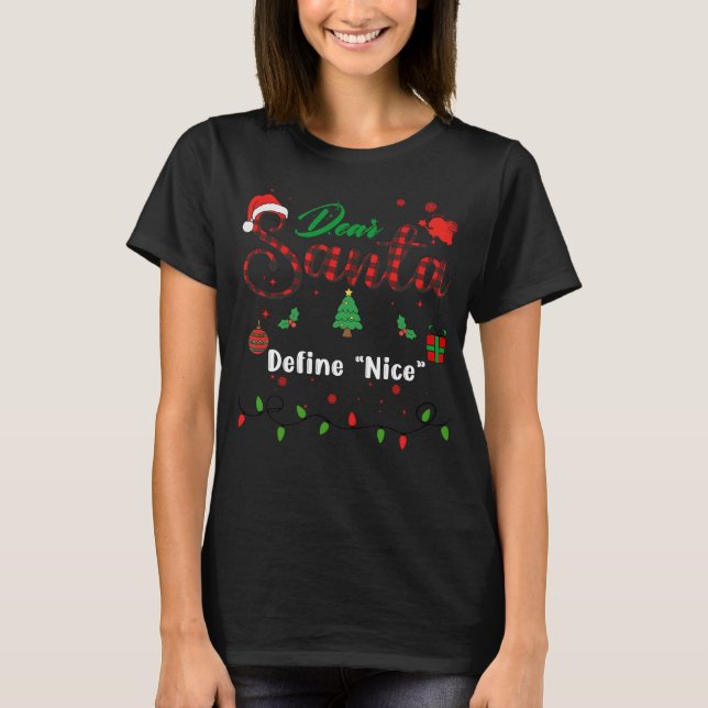 Camiseta Definir ''Boa'' Correspondência de Natal Querido P (Frente)