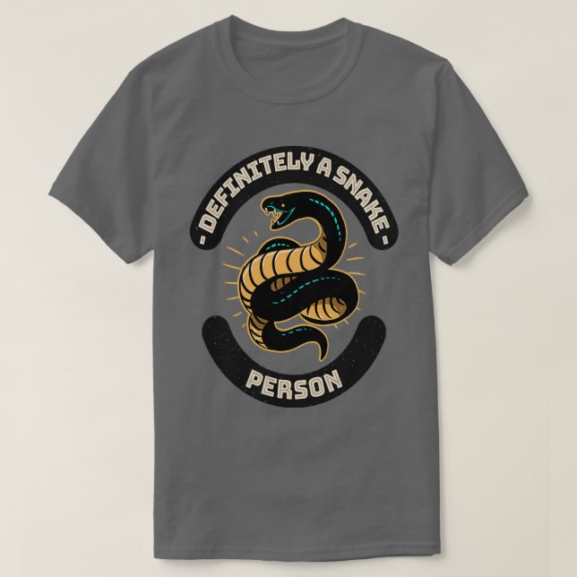 Camiseta Definitivamente uma pessoa cobra A cobra (Frente do Design)