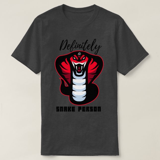 Camiseta Definitivamente uma pessoa cobra A cobra (Frente do Design)