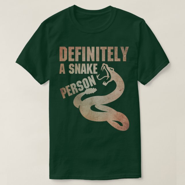 Camiseta Definitivamente uma pessoa cobra A cobra engraçada (Frente do Design)