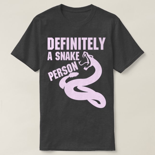 Camiseta Definitivamente uma pessoa cobra A cobra engraçada (Frente do Design)