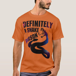 Camiseta Definitivamente uma pessoa cobra A cobra engraçada