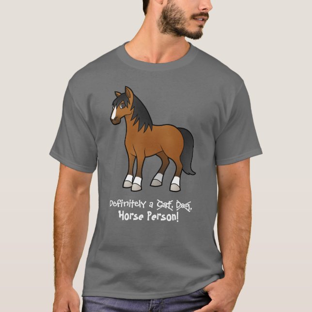 Camiseta Definitivamente uma Pessoa de Cavalo (Frente)