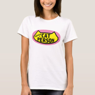Camiseta Definitivamente uma PESSOA DE GATO Silhueta de Cab