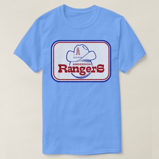 Camiseta Defunct Anderson Rangers Minor League Baseball 197 (Frente do Design)