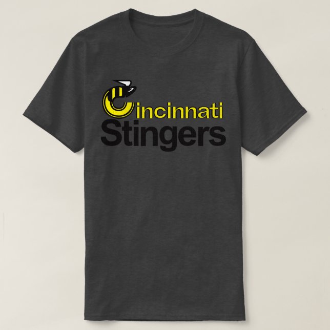 Camiseta Defunct Cincinnati Stingers Hockey 1977 (Frente do Design)