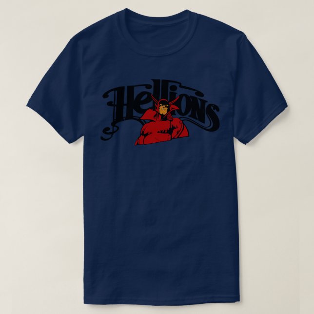 Camiseta Defunct Hartford Hellions MISL 1981 TShirt (Frente do Design)