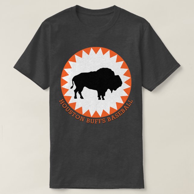 Camiseta Defunct Houston BuFF Buffalos Liga Menor Baseba (Frente do Design)