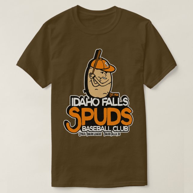 Camiseta Defunct Idaho Cai Com Equipe De Baseball (Frente do Design)
