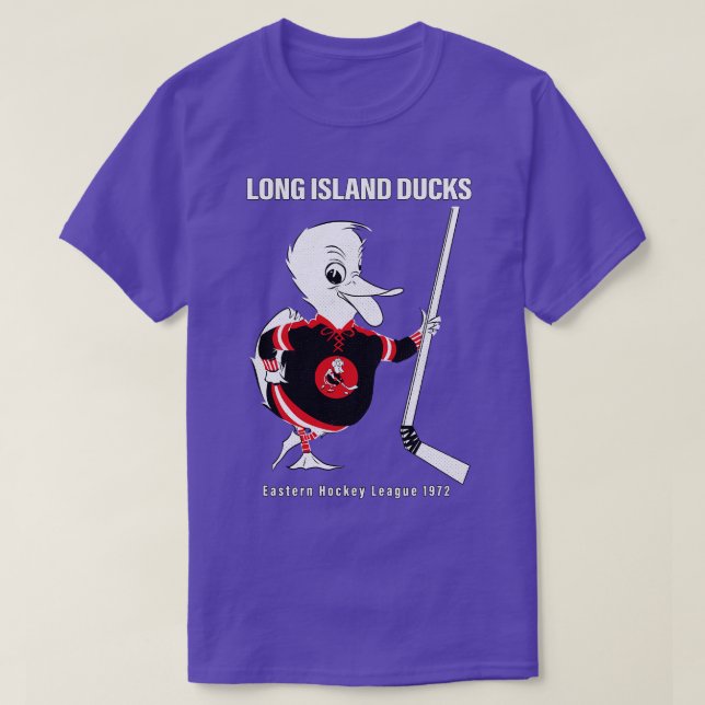 Camiseta Defunct Long Island Ducks Hockey 1972 (Frente do Design)