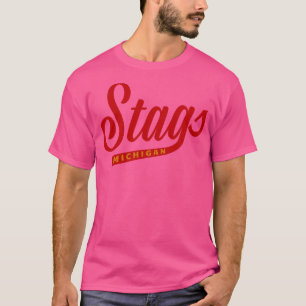 Camiseta Defunct Michigan Stags WHA Hockey 1974