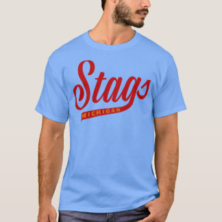 Camiseta Defunct Michigan Stags WHA Hockey 1974