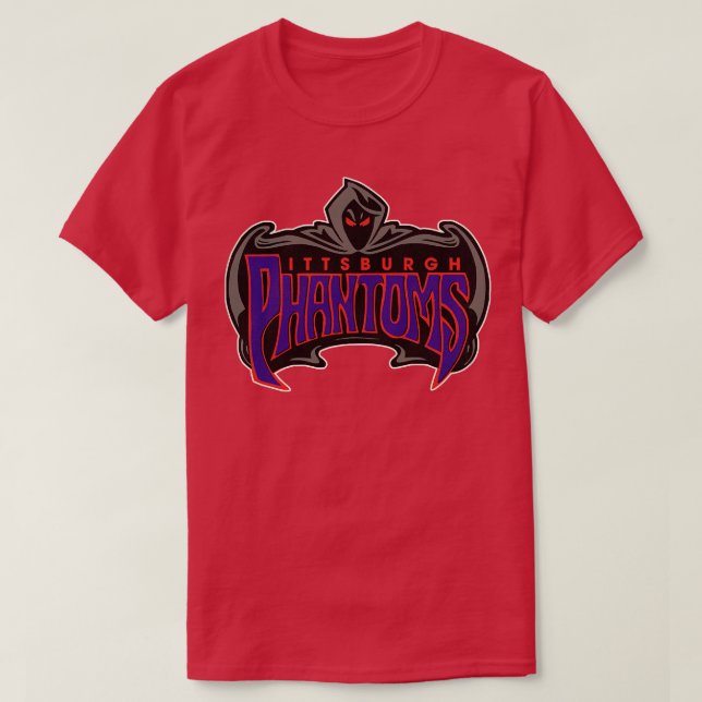 Camiseta Defunct Pittsburgh Phantoms Roller Hockey (Frente do Design)