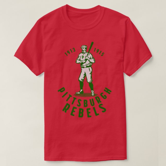 Camiseta Defunct Pittsburgh Rebels Baseball 1915 (Frente do Design)