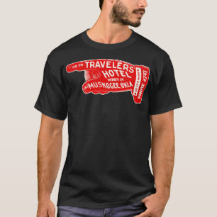 Camiseta Defunct Travelers Hotel Muskogee Oklahoma LuBagage