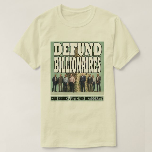Camiseta Defund Billionaires (Frente do Design)