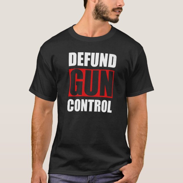 Camiseta Defund Gun Control Pro Gun Proprietário 2A segundo (Frente)
