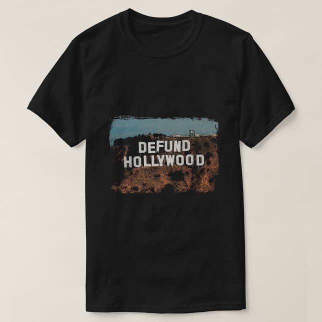 Camiseta Defund Hollywood (Frente do Design)