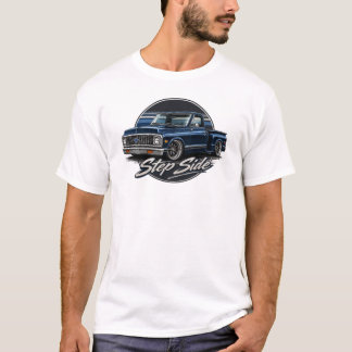 CAMISETA DEGRAU LATERAL - AZUL