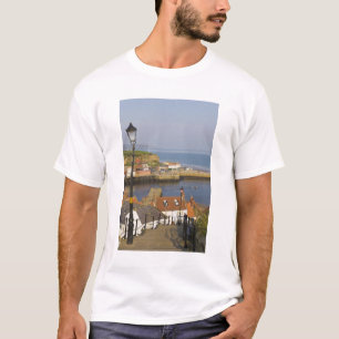 Camiseta Degraus que levam ao porto, Whitby, Norte