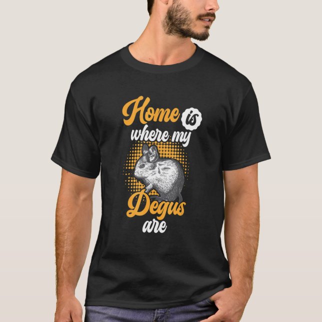 Camiseta Degu é meu lar Rodent Common Degu (Frente)