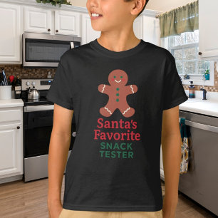 Camiseta Degustador de lanche engraçado de Natal crianças