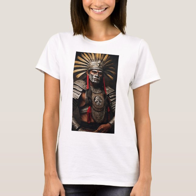 Camiseta Deidade Noturna Tezcatlipoca - Mitologia Asteca Me (Frente)