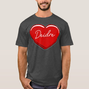 Camiseta DeidreFirst Name Corações I Love De