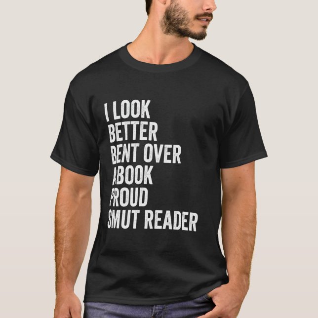 Camiseta Deitado Sobre Um Livro Engraçado Romance Reader Sm (Frente)