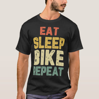 Camiseta Deite-se no Andando de bicicleta de bicicleta de b