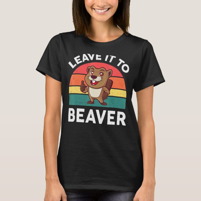 Camiseta Deixá-Lo para o "Beaver Animal Rodent" (Frente)