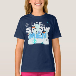 Camiseta Deixado o camisola dos bonecos de neve