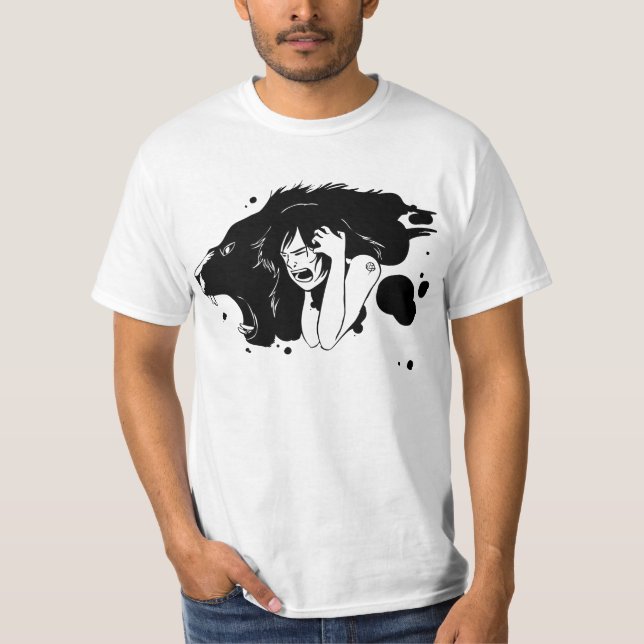 Camiseta Deixado o para fora t-shirt (Frente)