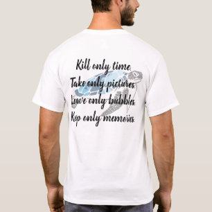 Camiseta Deixar apenas bolhas de saia-T masculina