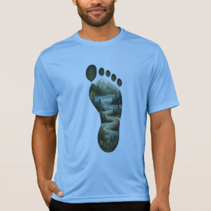 Camiseta Deixar Apenas Pegadas - Eco do Dia da Terra