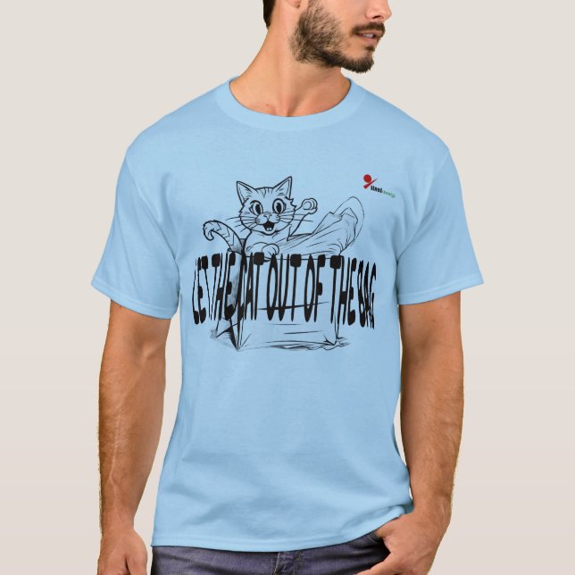Camiseta "Deixar o Gato Sair da Caixa" | Expressão (Frente)