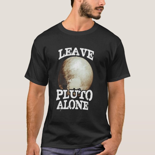 Camiseta Deixar Plutão    SozinhoPlutão     PlanePlutão (Frente)