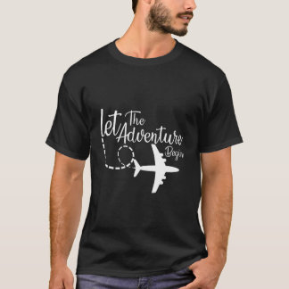 Camiseta Deixe A Aventura Começar A Trama De Avião Inspirac