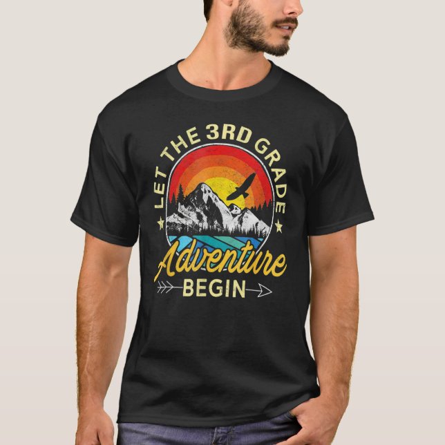 Camiseta Deixe A Aventura De Terceiro Nível Começar De Volt (Frente)