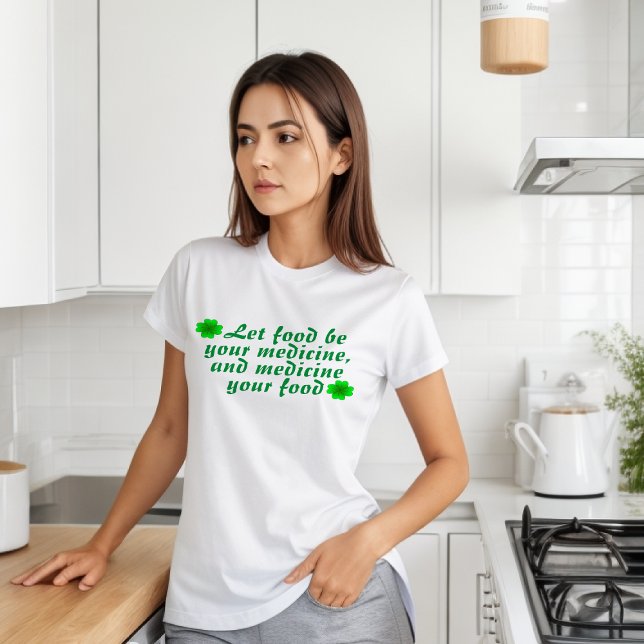 Camiseta Deixe a Comida ser medicada: destrave o T-Shirt ci (Criador carregado)