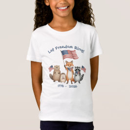 Camiseta Deixe a Floresta dos Animais Patrióticos do Anel d