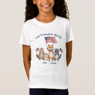 Camiseta Deixe a Floresta dos Animais Patrióticos do Anel d